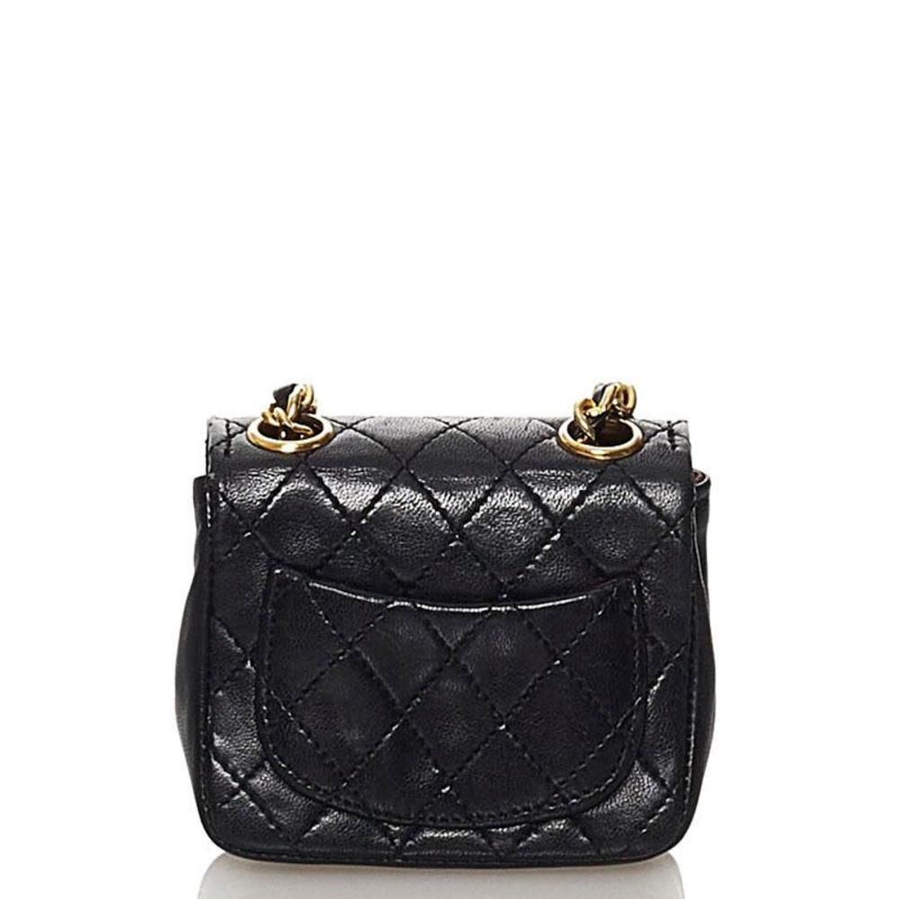 Chanel Chain Belt Waist Bag Mini Matelasse Black Lambskin - Picture 4 of 8